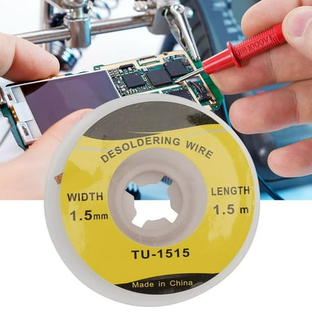 

Desoldering Wire Solder Wick Desoldering Braid Wire Desoldering Wick 1.5mm Solder Wick 1.5m 1.5mm BGA Solder Wick Desoldering Braid Wire PCB Solder Remover