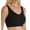 Black, variant on Women's MeMoi MSM-114 SlimMe Seamless Bralette (Nude S)