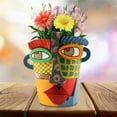 thumbnail image 3 of Picasso Brutalist Abstract Beauty Face Flower Pot, Abstract Head Planter Pots, Funny Decorative Flower Resin Plant Pots, Unique Planters for Indoor Outdoor Clearance Home Art Decor ( Color : Blue ), 3 of 7