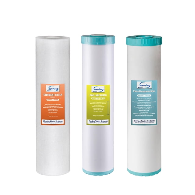 Paquete de reemplazo de filtro de agua iSpring F3WGB32BMKS de 3 etapas