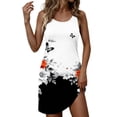 thumbnail image 2 of QUNYINEY Mini Sundresses for Women Sleeveless Cotton Beach Floral Tank Dress Loose Fit Crew Neck Vacation Summer Dress, 2 of 7
