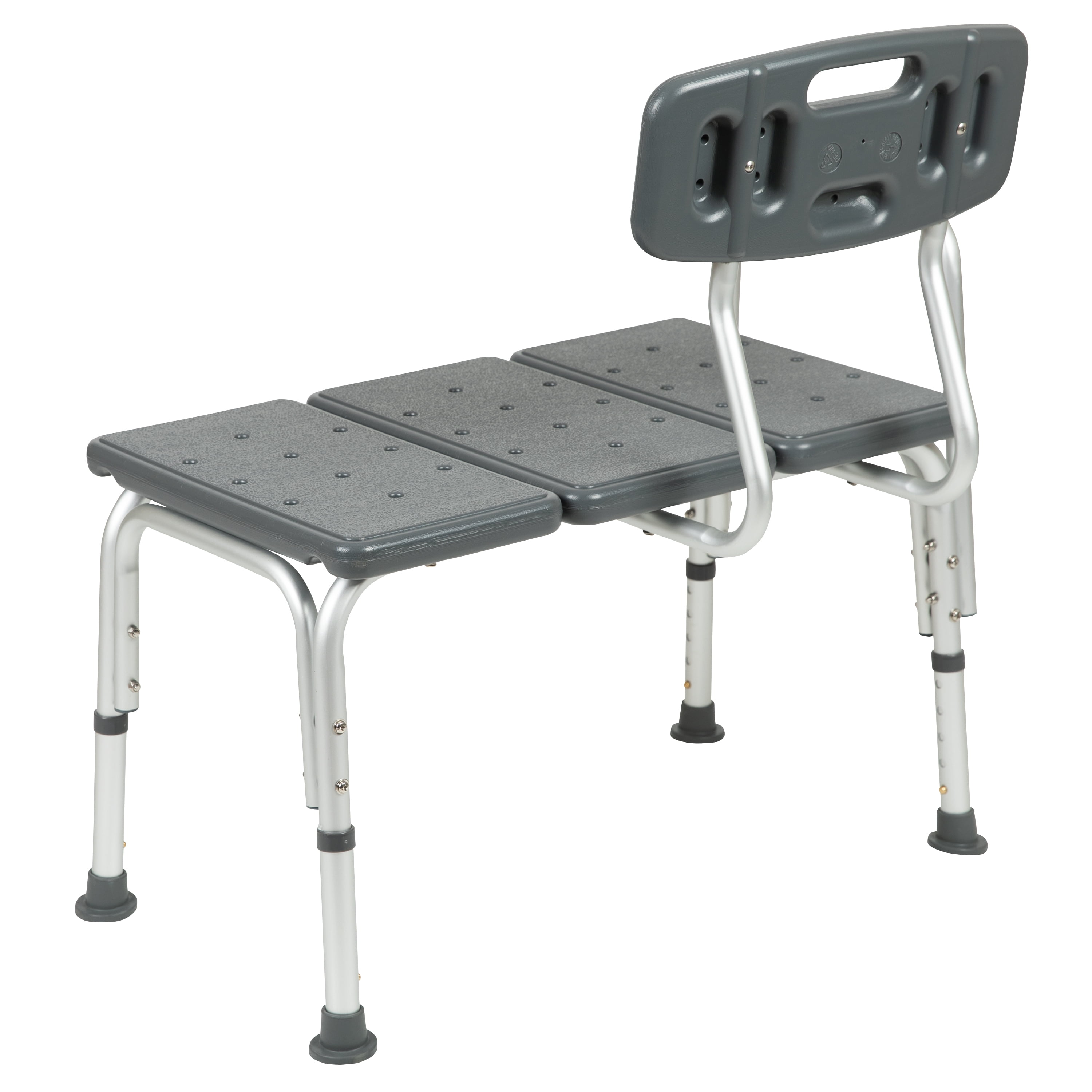 Emma Oliver 300 Lb. Capacity Adjustable Gray Bath Shower Medical Transfer Bench Walmart