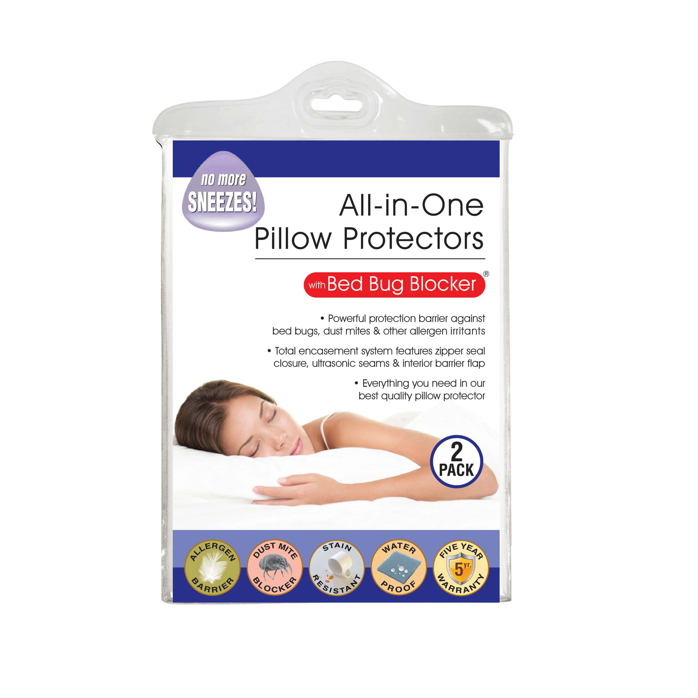 Original Bed Bug Blocker Zippered Pillow Cover Protector Walmart