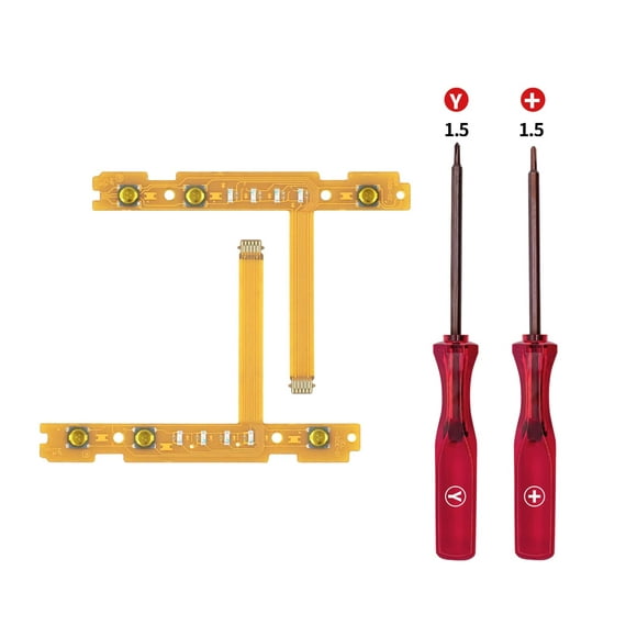Wigearss SL SR Left Right Button Key Flex cable Replacement with Y-Screwdriver & +-Screwdriver for NS SwitchSwitch OLED Joy-con controller