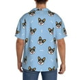 thumbnail image 5 of Easygdp Corgi Dog Men's Casual Short-sleeved Shirt with Pocket and Button Suitable for Beach Vacation Leisure - Large, 5 of 7