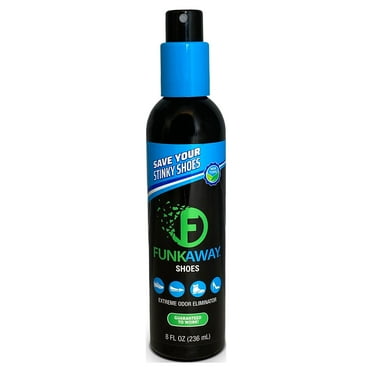 FunkAway Odor Eliminating Spray for Shoes, Skates, Work Boots & More, 8 oz., Extreme Odor Eliminator, Perfect for Stinky Stuff You Can't Put in the Wash, Satisfaction Guaranteed