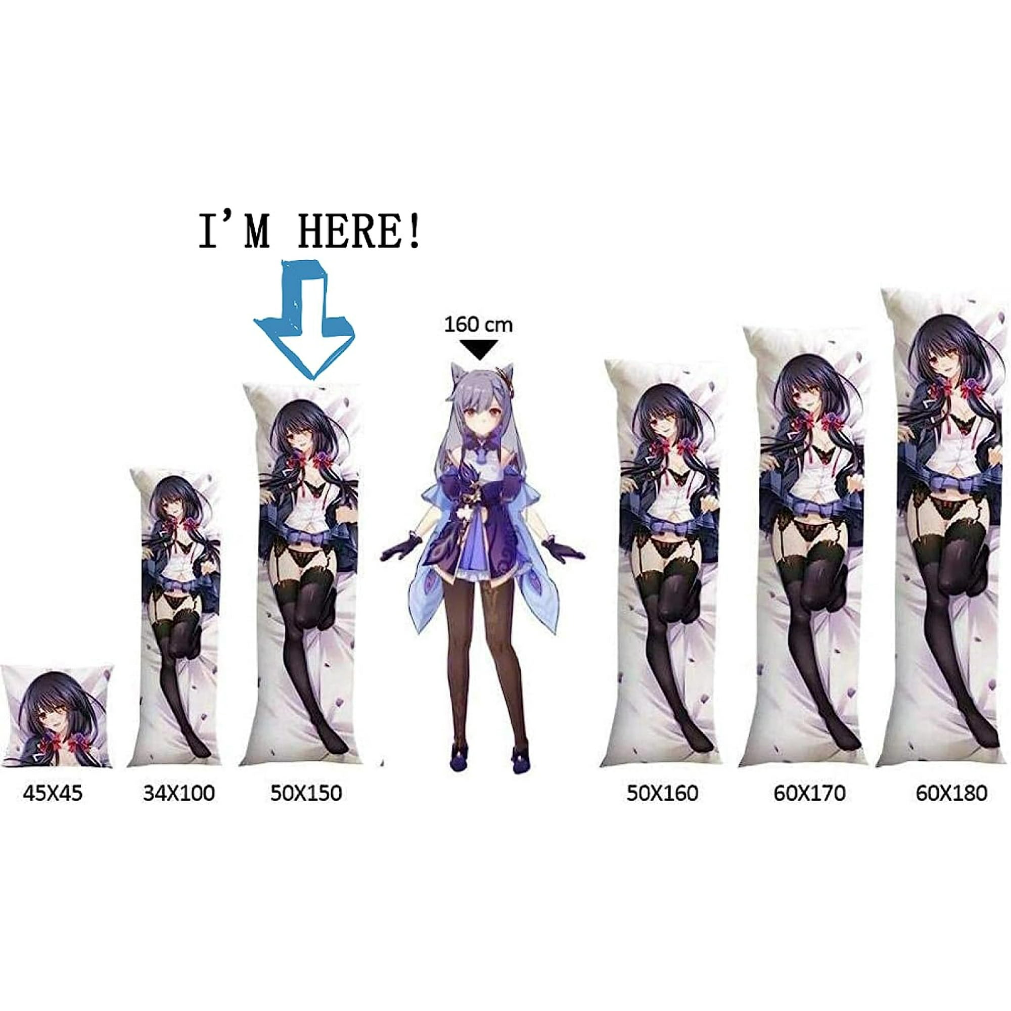 FUNCASES Anime Food Wars Shokugeki No Soma Pillow Cover Nakiri Erina Dakimakura Case 3D Double sided Bedding Hugging Body Pillowcase Anime Body Pillow 59 x20 150 50cm Walmart
