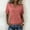 Pink, variant on Womens V Neck Short Sleeve T Shirts - Heather Black Polyester Blend Relaxed Fit Casual Basic Tee S-XXL,Size XL