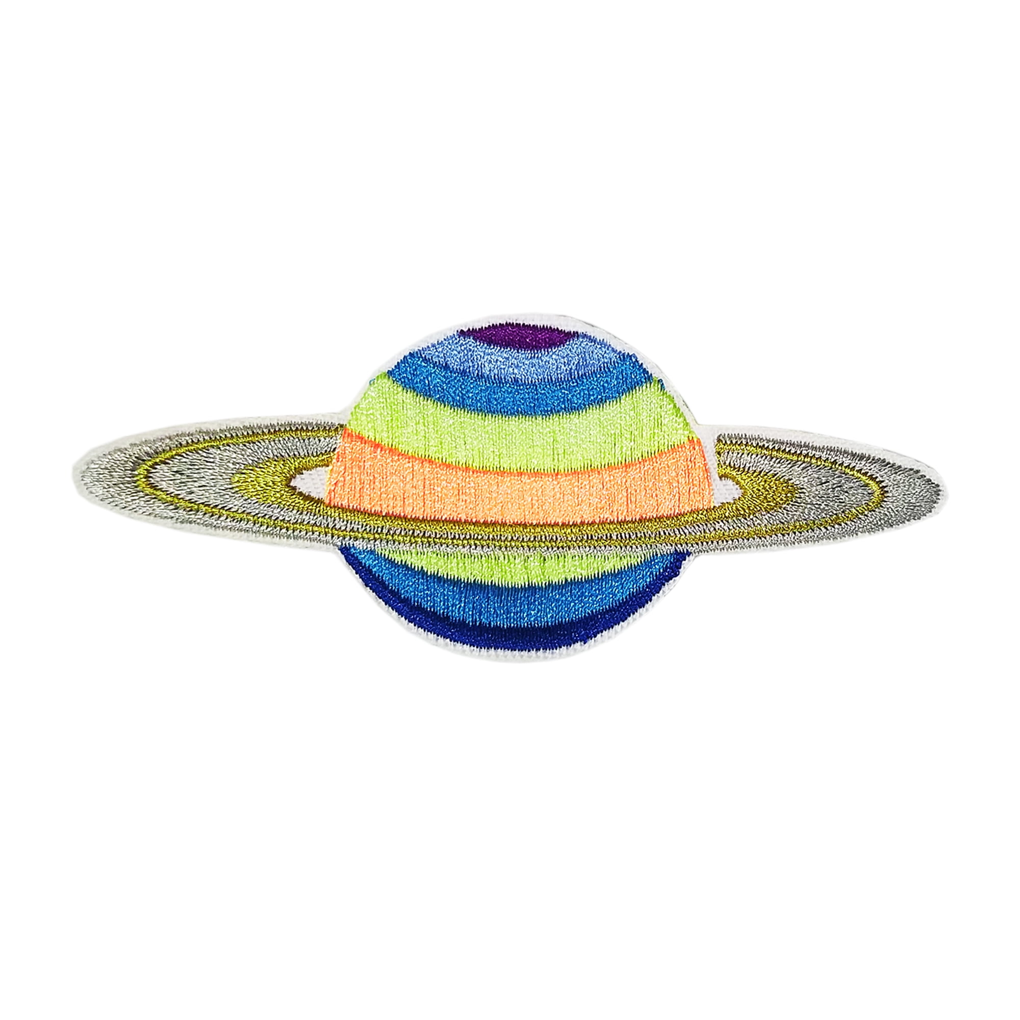 Saturn Planet Cut Out Embroidered Patch Iron/Sew-On Applique NASA Space Explorer