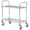 Chrome, variant on 24 x 42 in. 2 Shelf Utility Cart-Polyurethane Casters in Chrome Finish- Chrome