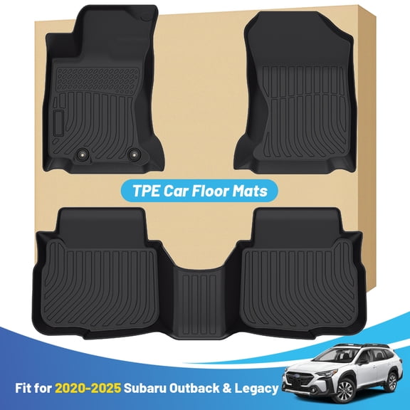 Car Mats Replacement for Floor Liners Subaru Outback & Legacy 2020-2025 Heavy Duty All Weather Black Front Rear Car Carpet Custom Fit Durable Odorless