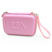 CM Pink Travel Case fits Asthma Inhaler Asthmanefrin, Free-breath Spacer Aero Chamber, Primatine Mist and More - Includes Hard Case Only