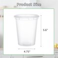 thumbnail image 2 of 32 oz Heavy Duty Large Round Deli Food/Soup Plastic Containers w/ Lids BPA free, 2 of 5