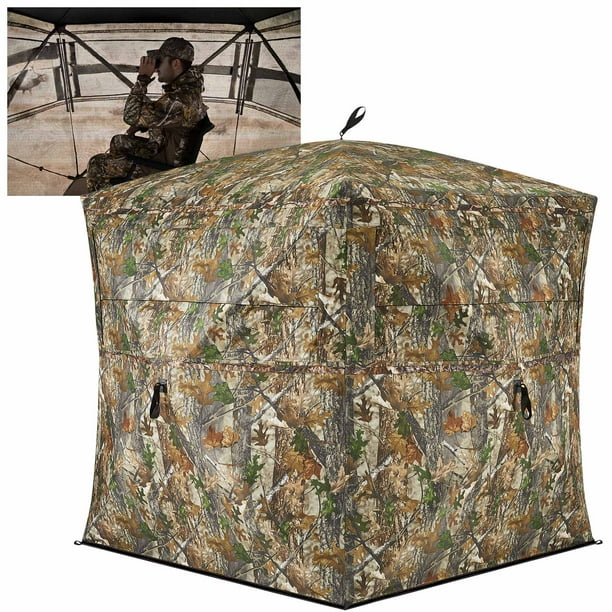 TIDEWE Hunting Blind Pop Up Ground Blinds 270 Degree(Camouflage)
