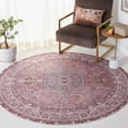 thumbnail image 3 of SAFAVIEH Tucson Basil Traditional Machine Washable Area Rug, 6' x 6' Round, Light Rust/Beige, 3 of 9
