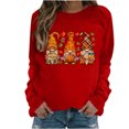 thumbnail image 2 of Meichang Hauts pour Femmes Automne Action de Grâce T-Shirts Graphiques Décontractés Manches Longues Coupe Ample Col Rond Chandail Blouse Hauts, 2 of 4