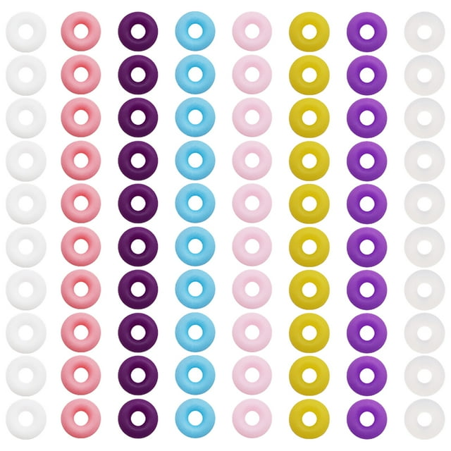100Pcs Stopper Bead Reusable Silicone Ring Jewelry Making DIY Accessories Necklace Bracelet Parts