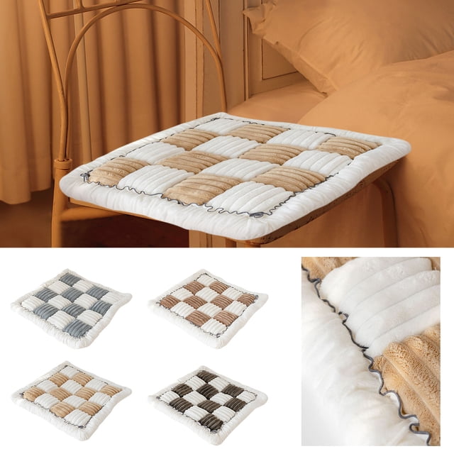 Fiudx Cojín de Algodón, Cómodo Tapete para Silla de Comedor, Almohadilla para Escritorio de Oficina, Diseño Antideslizante, Uso Versátil para Hogar, Oficina y Exteriores, Lavable a Máquina, Tamaño 50