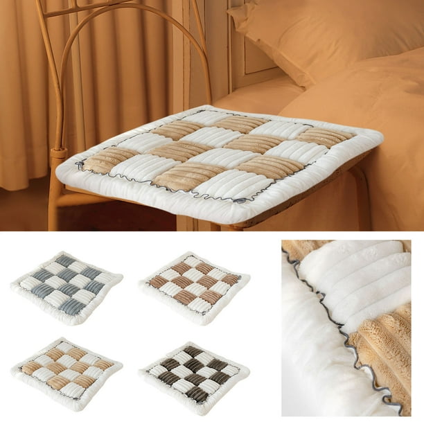 Cojín de algodón para silla de comedor y asiento de oficina - Pad cuadrado antideslizante de 50x50 cm - lavable a máquina