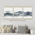 thumbnail image 3 of FCCUYE Framed Mountain Landscape Wall Art, Set of 3 Red & Orange Pastel Wall Decor Prints, Nature Wilderness Wall Décor for Living Room, Bedroom - 12"x16" Natural, 3 of 6