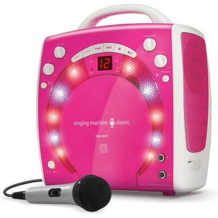 The Singing Machine SML283BK Mini Karaoke Lightshow with Microphone