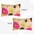 thumbnail image 4 of Naloa Donuts Pillowcase, Throw Pillowcase, Wrinkle-Free, Stain-Resistant with Hidden Zipper for Bedroom Sofa - 20"x30", 4 of 9