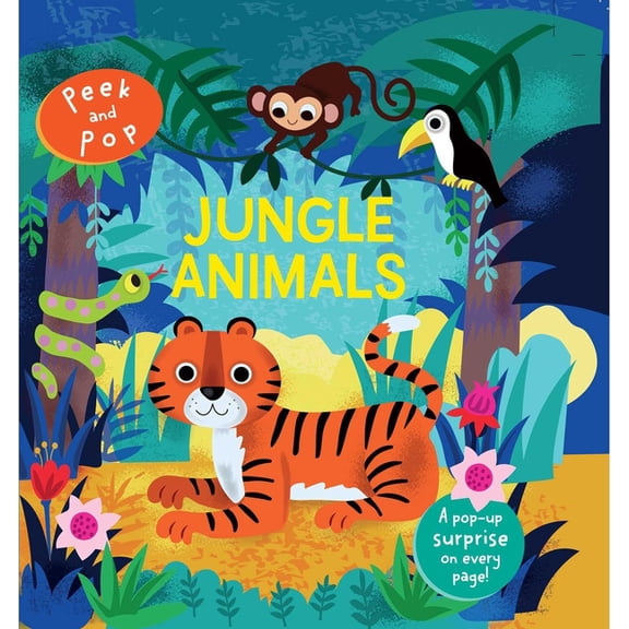 Peek and Pop: Jungle Animals, (Board Book)