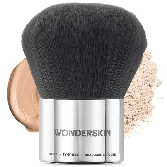 Bronceador Kabuki Brush Wonderskin con parte superior redonda para rostro y cuerpo