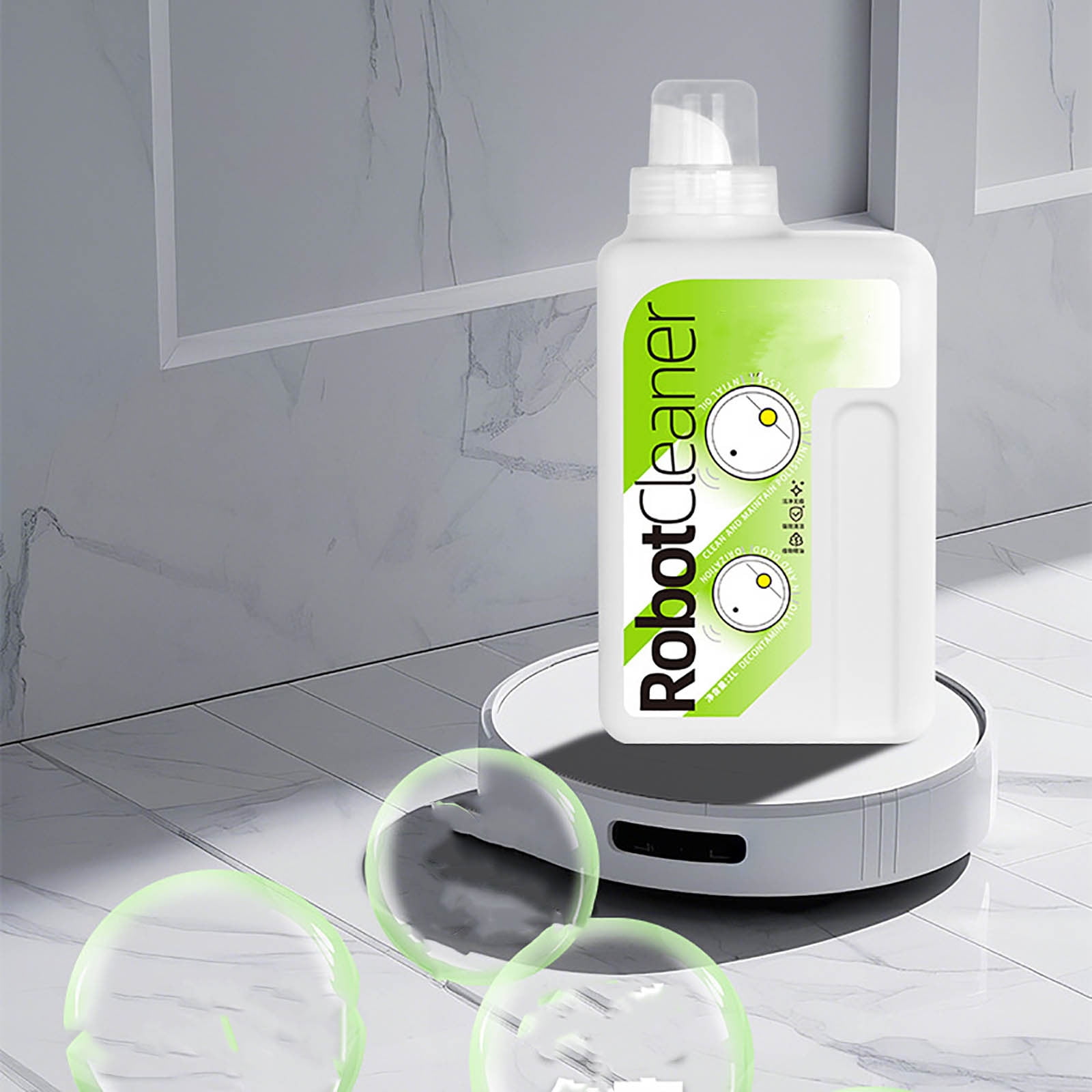 Robot Vacuum Floor Cleaning Concentrate for Mops -75+ Refills Per Bottle - Hardwood & Multi-Surface - Non-Toxic, Residue-Free (1L)