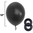 thumbnail image 6 of 75 Black Party Balloons 12 Inch Black Balloons with Matching Color Ribbon for Black Theme Party Decoration, Weddings, Baby Shower, Birthday Parties Supplies or Arch Dcor - Helium Quality, 6 of 6