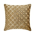 thumbnail image 1 of Decorative Taupe 18"x18" (45x45 cm) Pillow Covers, Velvet Crystals, Beaded Embroidery Throw Pillows For Sofa, Geometric Pattern Modern Style - Aviva, 1 of 3