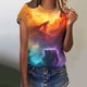 thumbnail image 5 of TaTaai Everyday Starry Print Top 100 Cotton Classic Fit Short Sleeve Round Neck Comfort Skin Friendly No Fading Casual Daily Lounge Wear Men Women T-Shirt Gift, 5 of 6