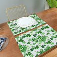 thumbnail image 5 of Lucky Clover Shamrocks Placemats Set of 4, Washable Table Place Mats for Kitchen Dining Home Table Decoration 12 x 18 inches, 5 of 6