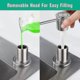 thumbnail image 3 of Under Counter Soap Dispenser, Stainless Steel Kitchen Sink Soap Dispenser, Built-in Soap Dispenser, With Bottle, 3 of 5