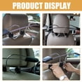 thumbnail image 3 of DECORNIJIA Multi-functional Clothes Hangers Automotive Back Seat Hanger Silver Chrome-coated Scratch-free 1Pcs, 3 of 8