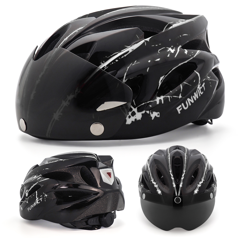 FUNWICT Bike Helmet with Light and Magnetic Goggles photo 5