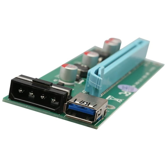 SYBA Multimedia SI-PEX60017  PCI-E x1 to Powered x16 Riser Adapter Card USB 3.0 Extension Cable