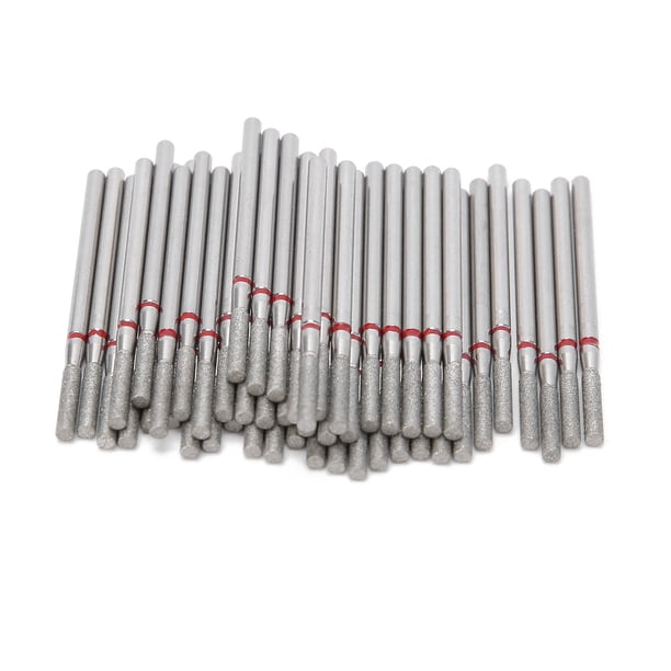 Cabezal de lijado de uñas, 50 piezas de brocas para uñas de cabeza plana, brocas para uñas adaptadas para la perfección