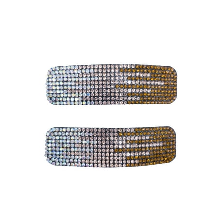 No Boundaries Women's Glasstone Rectangle Clip Set, 2 Pack, Brown