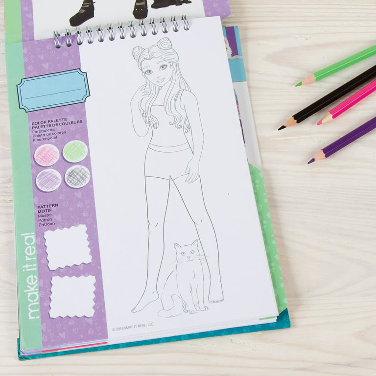 Make It Real Fashion Design Sketchbook: Pastel Pop