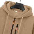 thumbnail image 3 of Yievot Quarter Zip Up Hoodie Men Fleece Lined Hooded Sweatshirt Winter Thick Warm 1/4 Zip Pullover Tops with Pockets, 3 of 6
