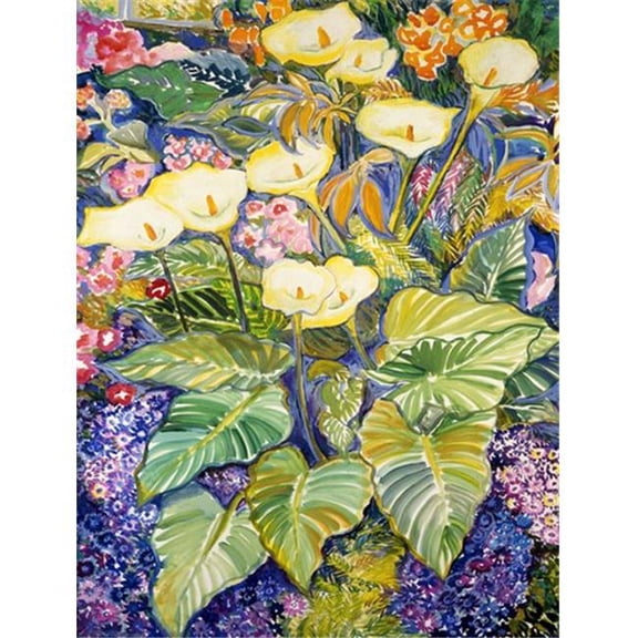 Arum Lilies by Neil Drury Flag Garden Size