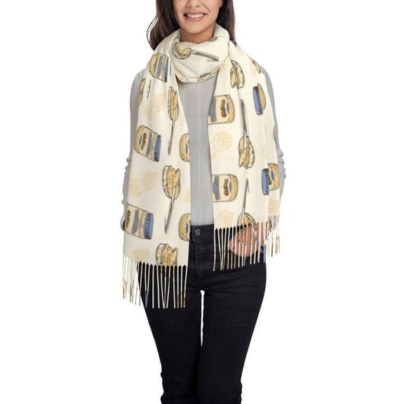 Sikiie Peanuts Shawl Wraps Big Scarf Tassel Fall Winter Thick Scarf Warm Shawl Women Fall Gifts