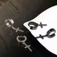thumbnail image 6 of K-KED 1Pc Fashion Punk Cross Earring Stainless Steel Ear Studs Body Piercing Jewelry-_-Gold-/, 6 of 9