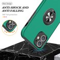 thumbnail image 6 of Feishell for iPhone 12 Mini Case, 360° Rotatable Ring Holder Kickstand Dual Layer Military-Grade Drop Tested Protection Support Car Holder Mount Magnetic Absorbing Bumper Phone Case, Darkgreen, 6 of 7