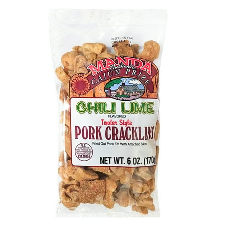 Manda Chili Lime Flavored Pork Cracklins 6 oz
