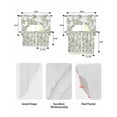 thumbnail image 6 of Sage Green Flower Kitchen Curtain and Valance Set 3 Pieces,Rod Pocket Short Tier Curtains 24 Inch Length,Vintage Country Rose Leaf Floral Swag Topper Small Window Treatment for Cafe Bathroom Bedroom, 6 of 6