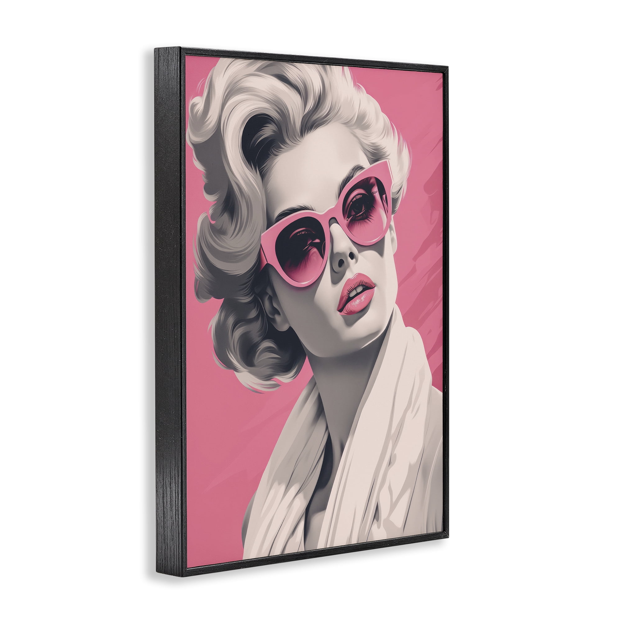 Stupell Industries Retro Chic Glamour Black Framed Giclee Art, design by Andrea Haase