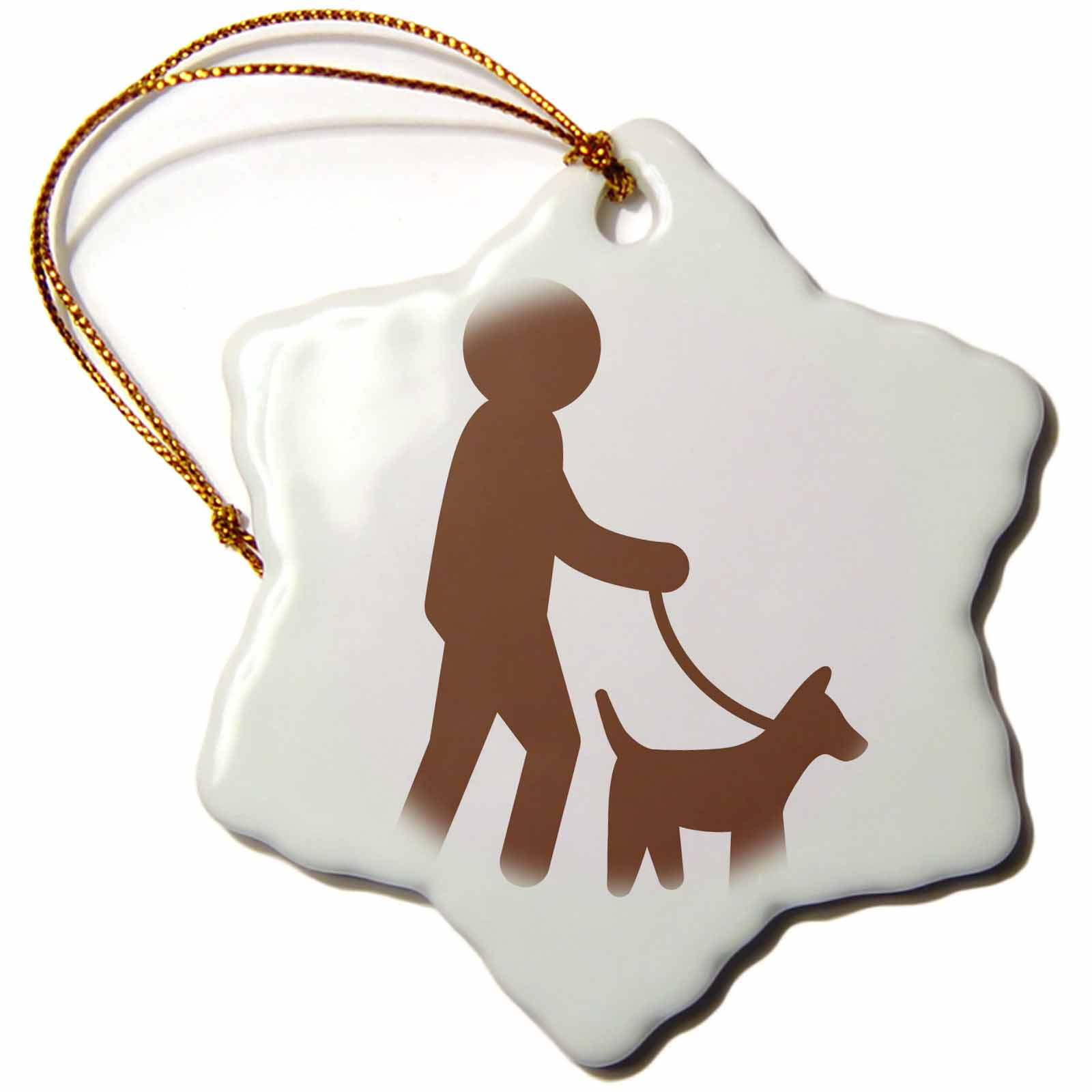 dog walker ornament