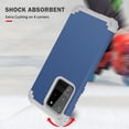thumbnail image 6 of Galaxy S20 Ultra Case Cover, Allytech PC TPU Hybrid Cover Heavy Duty Protective Defender Bumper Shockproof Drop Proof Wireless Charging Support Back Cover Case for Samsung Galaxy S20 Ultra,Darkblue, 6 of 11